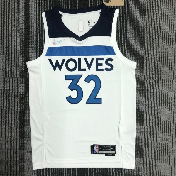 NBA Men 75th Anniversary Minnesota Timberwolves White #32 TOWNS Jersey High Quality Name and Number Print