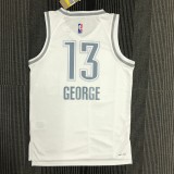 NBA Men 75th Anniversary Oklahoma City Thunder City Version White #13 GEORGE Jersey High Quality Name and Number Print