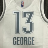 NBA Men 75th Anniversary Oklahoma City Thunder City Version White #13 GEORGE Jersey High Quality Name and Number Print