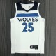 NBA Men 75th Anniversary Minnesota Timberwolves White #25 ROSE Jersey High Quality Name and Number Print