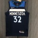 NBA Men 75th Anniversary Minnesota Timberwolves Dark Blue #32 TOWNS Jersey High Quality Name and Number Print