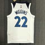 NBA Men 75th Anniversary Minnesota Timberwolves White #22 WIGGINS Jersey High Quality Name and Number Print