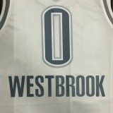 NBA Men 75th Anniversary Oklahoma City Thunder City Version White #0 WESTBROOK Jersey High Quality Name and Number Print