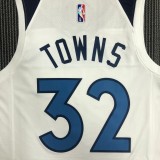 NBA Men 75th Anniversary Minnesota Timberwolves White #32 TOWNS Jersey High Quality Name and Number Print