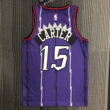 NBA Men Toronto Raptors Retro Purple #15 CARTER Jersey High Quality Name and Number Print