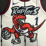 NBA Men Toronto Raptors Retro White #1 McGRADY Jersey High Quality Name and Number Print