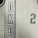 NBA Men 75th Anniversary Oklahoma City Thunder City Version White #2 GILGEOUS-ALEXANDER Jersey High Quality Name and Number Print