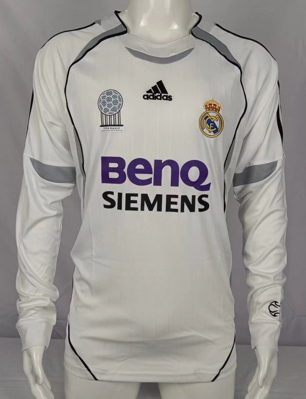 2006 Real Madrid Home Retro Jersey Long Sleeve