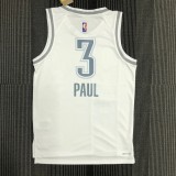 NBA Men 75th Anniversary Oklahoma City Thunder City Version White #3 PAUL Jersey High Quality Name and Number Print