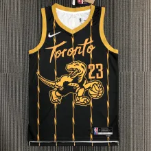 NBA Men 75th Anniversary Toronto Raptors Black #23 VANVLEET Jersey High Quality Name and Number Print