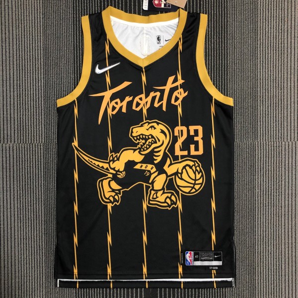 NBA Men 75th Anniversary Toronto Raptors Black #23 VANVLEET Jersey High Quality Name and Number Print