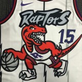 NBA Men Toronto Raptors Retro White #15 CARTER Jersey High Quality Name and Number Print