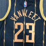 NBA Men 75th Anniversary Toronto Raptors Black #23 VANVLEET Jersey High Quality Name and Number Print