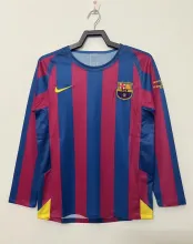 05-06 Barcelona Home Retro Jersey Long Sleeve Champions Version