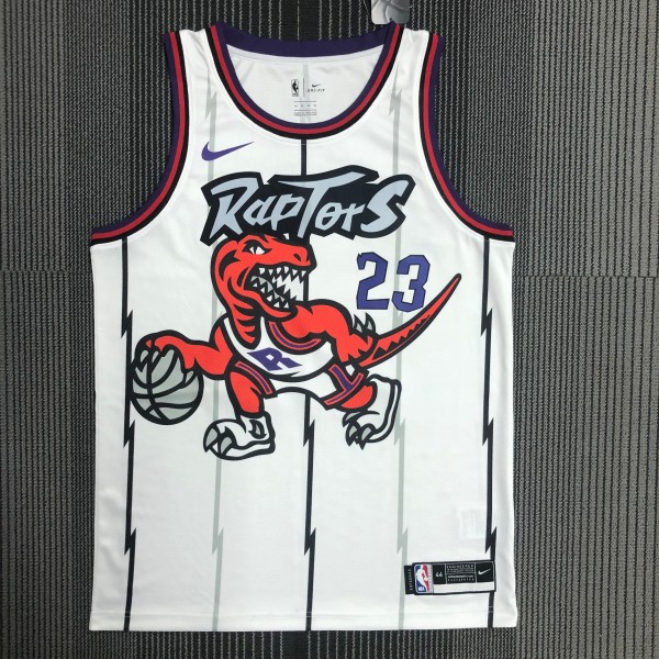 NBA Men Toronto Raptors Retro White #23 VANVLEET Jersey High Quality Name and Number Print