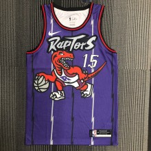 NBA Men Toronto Raptors Retro Purple #15 CARTER Jersey High Quality Name and Number Print