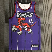 NBA Men Toronto Raptors Retro Purple #15 CARTER Jersey High Quality Name and Number Print