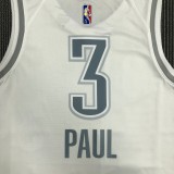 NBA Men 75th Anniversary Oklahoma City Thunder City Version White #3 PAUL Jersey High Quality Name and Number Print