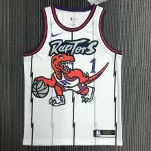 NBA Men Toronto Raptors Retro White #1 McGRADY Jersey High Quality Name and Number Print