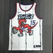 NBA Men Toronto Raptors Retro White #15 CARTER Jersey High Quality Name and Number Print