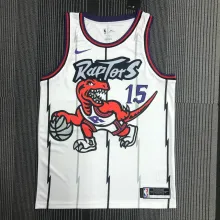 NBA Men Toronto Raptors Retro White #15 CARTER Jersey High Quality Name and Number Print