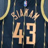 NBA Men 75th Anniversary Toronto Raptors Black #43 SIAKAM Jersey High Quality Name and Number Print