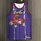 NBA Men Toronto Raptors Retro Purple #1 McGRADY Jersey High Quality Name and Number Print