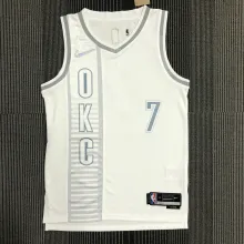 NBA Men 75th Anniversary Oklahoma City Thunder City Version White #7 ANTHONY Jersey High Quality Name and Number Print