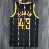 NBA Men 75th Anniversary Toronto Raptors Black #43 SIAKAM Jersey High Quality Name and Number Print