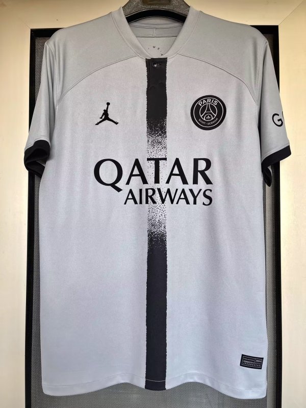 22/23 PSG Away Jordan Jersey Grey Color Fans Version 1:1 Quality