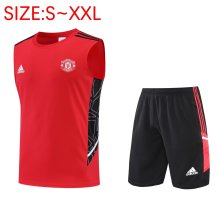 22/23 Manchester United Red Vest Training Tracksuit