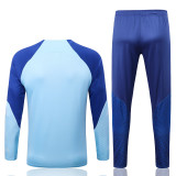 22-23 At Madrid Light Blue Sweater Tracksuit Thai Quality
