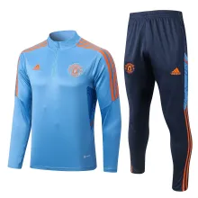 22/23 Man United Lake Blue Sweater Tracksuit Thai Quality