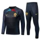 22-23 Portugal Black Sweater Tracksuit with Ink-jet Printing Thai Quality