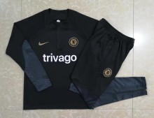 22-23 Chelsea Black Sweater Tracksuit Thai Quality