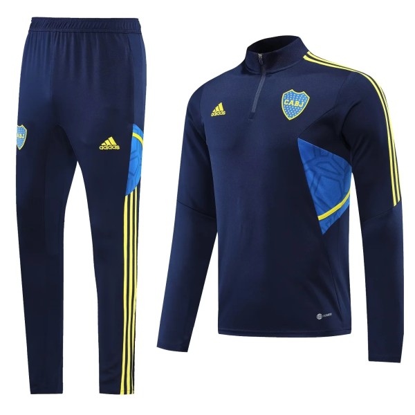 22-23 Boca Dark Blue with Zipper Sweater Tracksuit Thai Quality