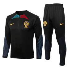 22-23 Portugal Black Sweater Tracksuit Thai Quality