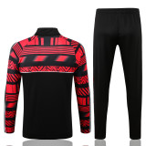 22-23 Ac Milan Black Jacket with Red Ink-jet Printing Tracksuit Thai Quality