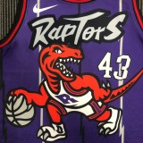 NBA Men Toronto Raptors Retro Purple #43 SIAKAM Jersey High Quality Name and Number Print