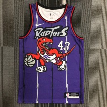 NBA Men Toronto Raptors Retro Purple #43 SIAKAM Jersey High Quality Name and Number Print