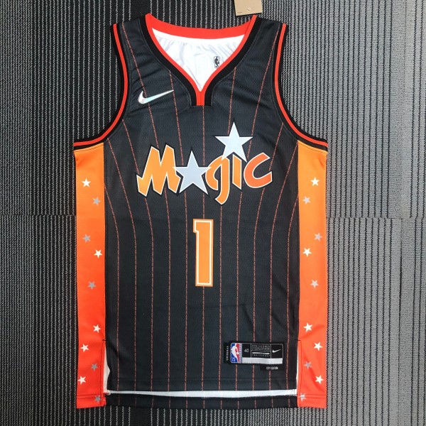 NBA Season 75th Anniversary 2022 Orlando Magic #1 McGRADY Brown Jersey High Quality Name and Number Print