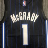 NBA Season 75th Anniversary Orlando Magic #1 McGRADY Black Jersey High Quality Name and Number Print