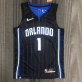 NBA Season 75th Anniversary Orlando Magic #1 McGRADY Black Jersey High Quality Name and Number Print