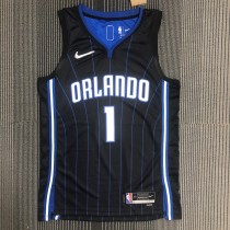 NBA Season 75th Anniversary Orlando Magic #1 McGRADY Black Jersey High Quality Name and Number Print