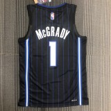 NBA Season 75th Anniversary Orlando Magic #1 McGRADY Black Jersey High Quality Name and Number Print
