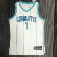NBA Men 75th Anniversary New Season Charlotte Hornets #1 BALL White Jersey High Quality Name and Number Print