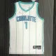 NBA Men 75th Anniversary New Season Charlotte Hornets #1 BALL White Jersey High Quality Name and Number Print