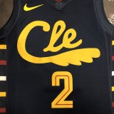 NBA Season 2022 Men Cleveland Cavaliers Black #2 IRVING Jersey High Quality Name and Number Print