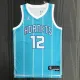 NBA Men 75th Anniversary New Season Charlotte Hornets Blue #12 DUBRE JR. Jersey High Quality Name and Number Print