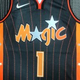 NBA Season 75th Anniversary 2022 Orlando Magic #1 McGRADY Brown Jersey High Quality Name and Number Print